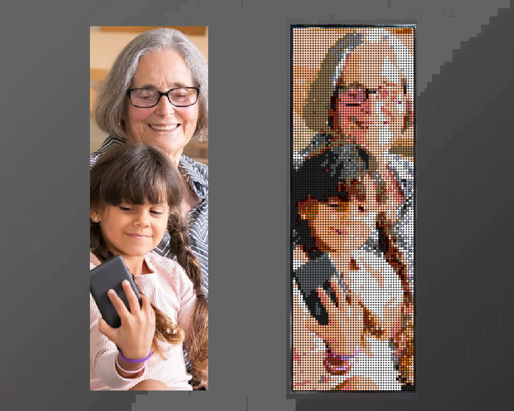 PixelPortrait™ 48×144 Custom Photo Mosaic Kit