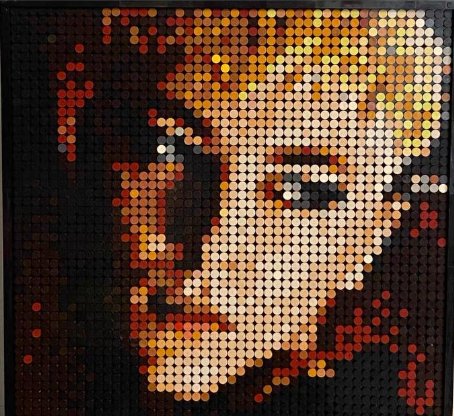 Finished pixel art portrait